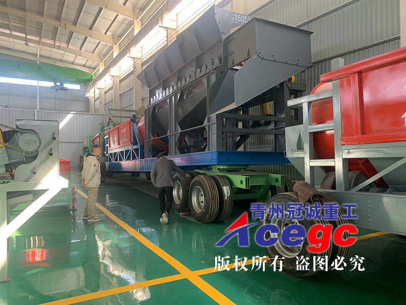 绞洗筒式滚筒筛淘金车